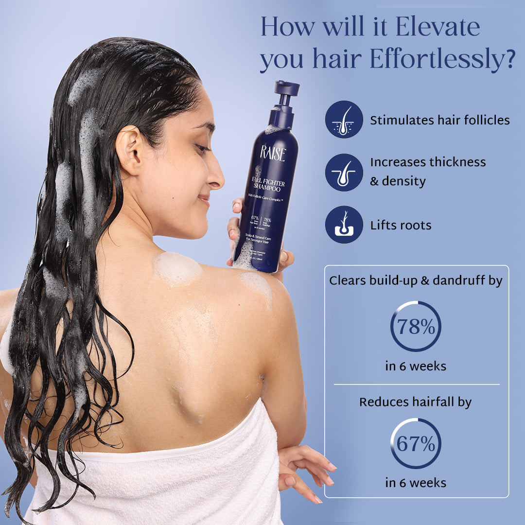 Raise Viral Korean Glass like Shine Combo | Fall Fighter Shampoo & On Cloud 9 Treatment | Instant Korean Glass-Like Shine