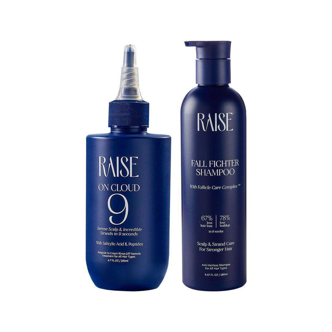 Raise Viral Korean Glass like Shine Combo | Fall Fighter Shampoo & On Cloud 9 Treatment | Instant Korean Glass-Like Shine