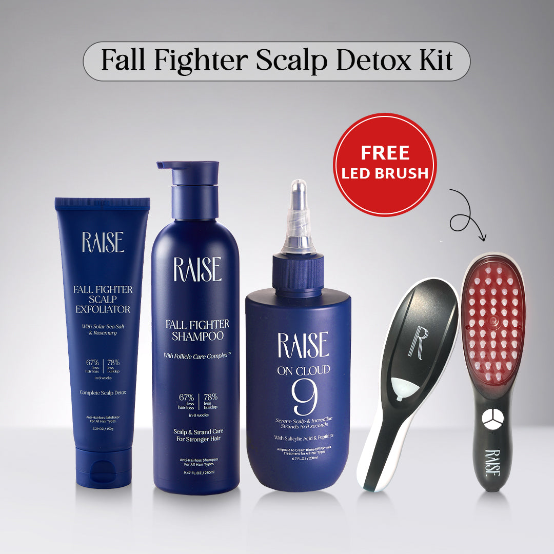 Fall Fighter Scalp Detox Combo | Scalp Exfoliator + On Cloud 9 Hair Mask + Fall Fighter Shampoo