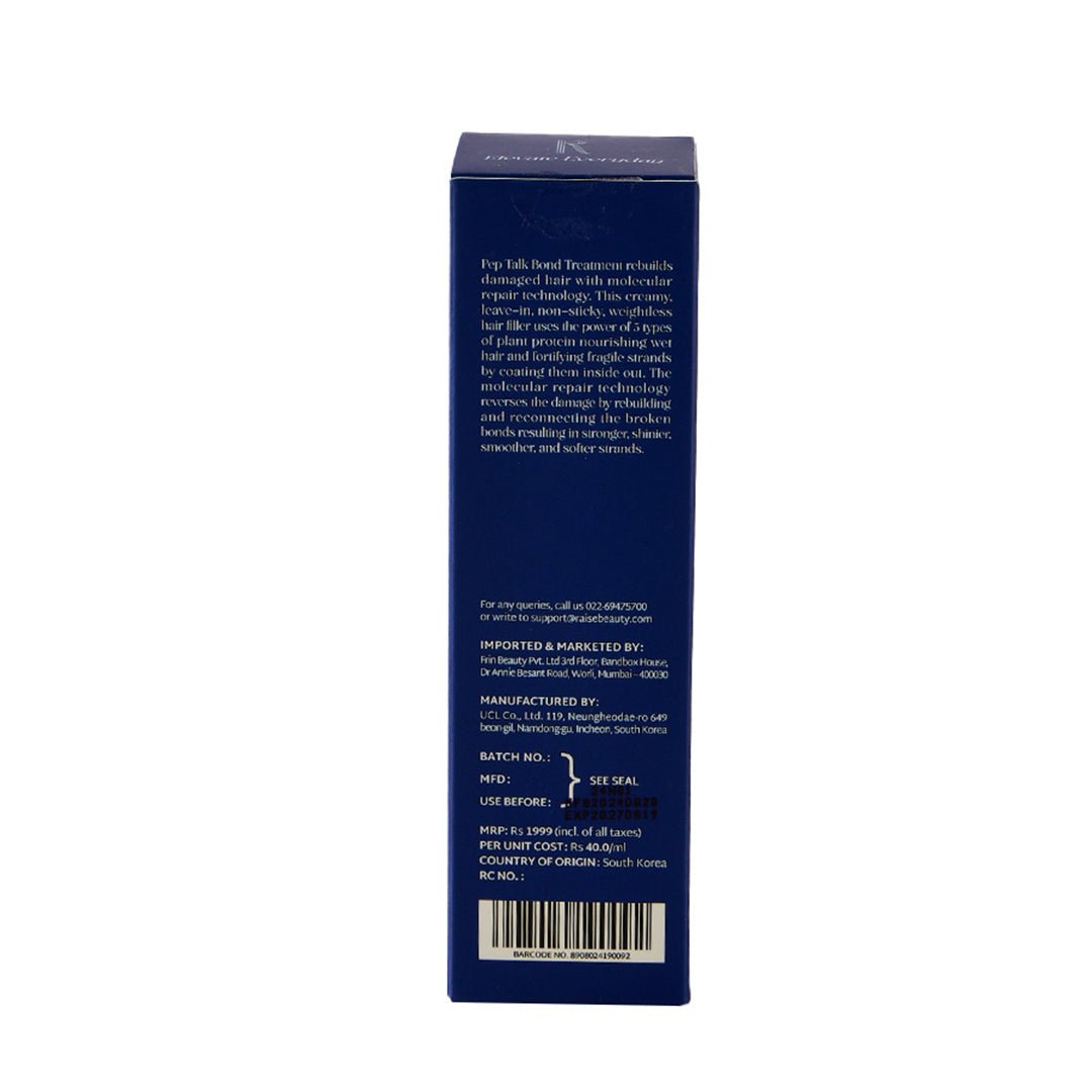 Raise Pep Talk Leave-In Hair Bond Treatment For Damaged & Frizzy Hair (50ml) - Raise