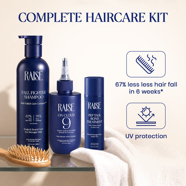 Complete Haircare Kit | Fall Fighter Shampoo + On Cloud 9 Hair Mask + Pep Talk Bond Treatment