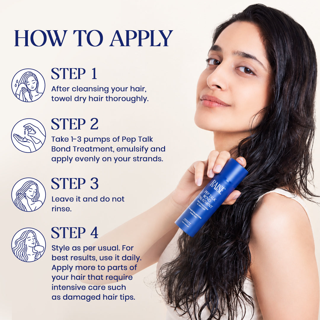 Pep Talk Leave-In Hair Bond Treatment For Damaged & Frizzy Hair (50ml)