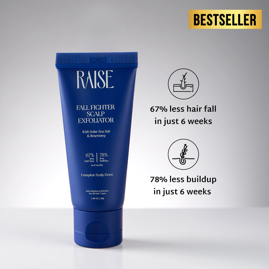 Raise Fall Fighter Scalp Exfoliator | Viral Scalp Detox, Hair Fall & Dandruff Scrub