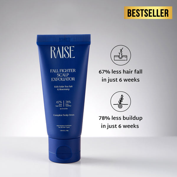 Raise Fall Fighter Scalp Exfoliator | Viral Scalp Detox, Hair Fall & Dandruff Scrub