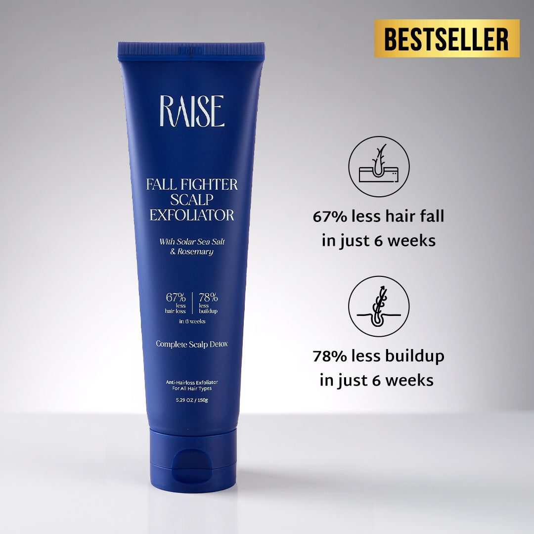 Raise Fall Fighter Scalp Exfoliator | Viral Scalp Detox, Hair Fall & Dandruff Scrub