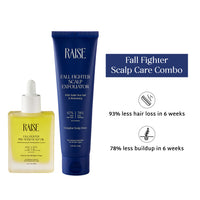 Fall Fighter Scalp Care Combo | Pre-Wash Oil (48ml) + Fall Fighter Exfoliator (150g)