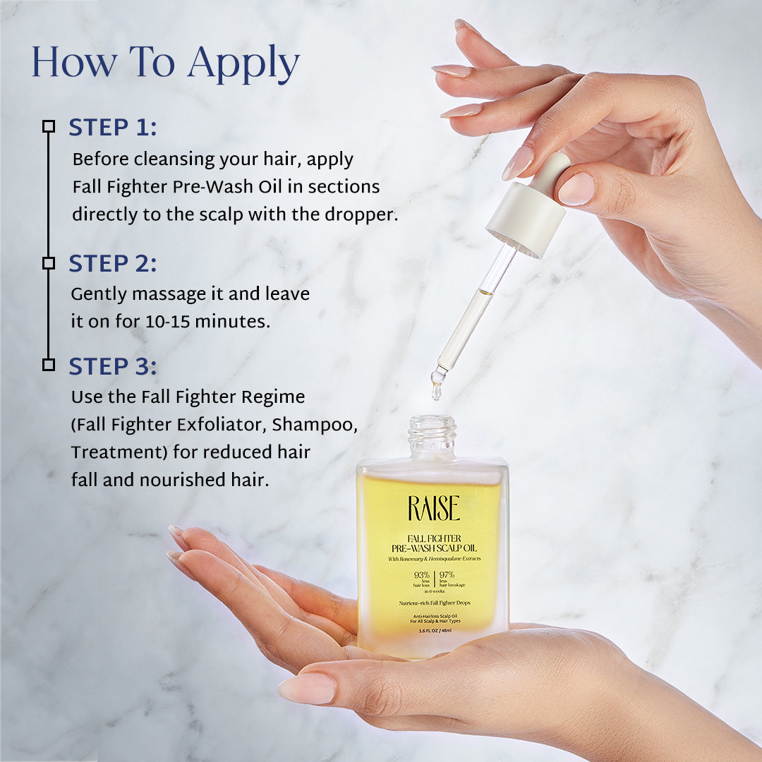 How to Apply Raise Fall Fighter Pre-Wash Scalp Oil