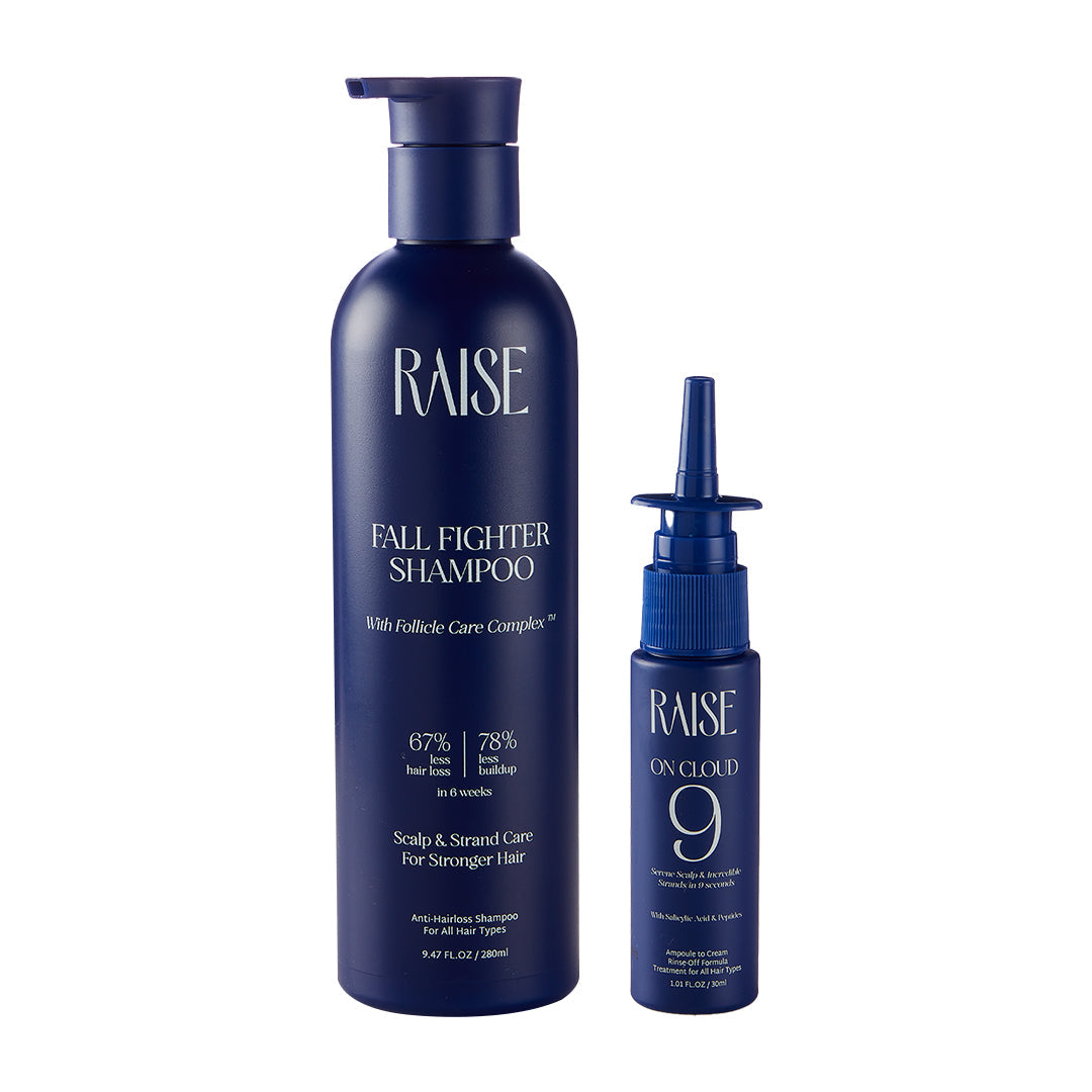 Raise Viral Korean Glass like Shine Combo | Fall Fighter Shampoo & On Cloud 9 Treatment | Instant Korean Glass-Like Shine