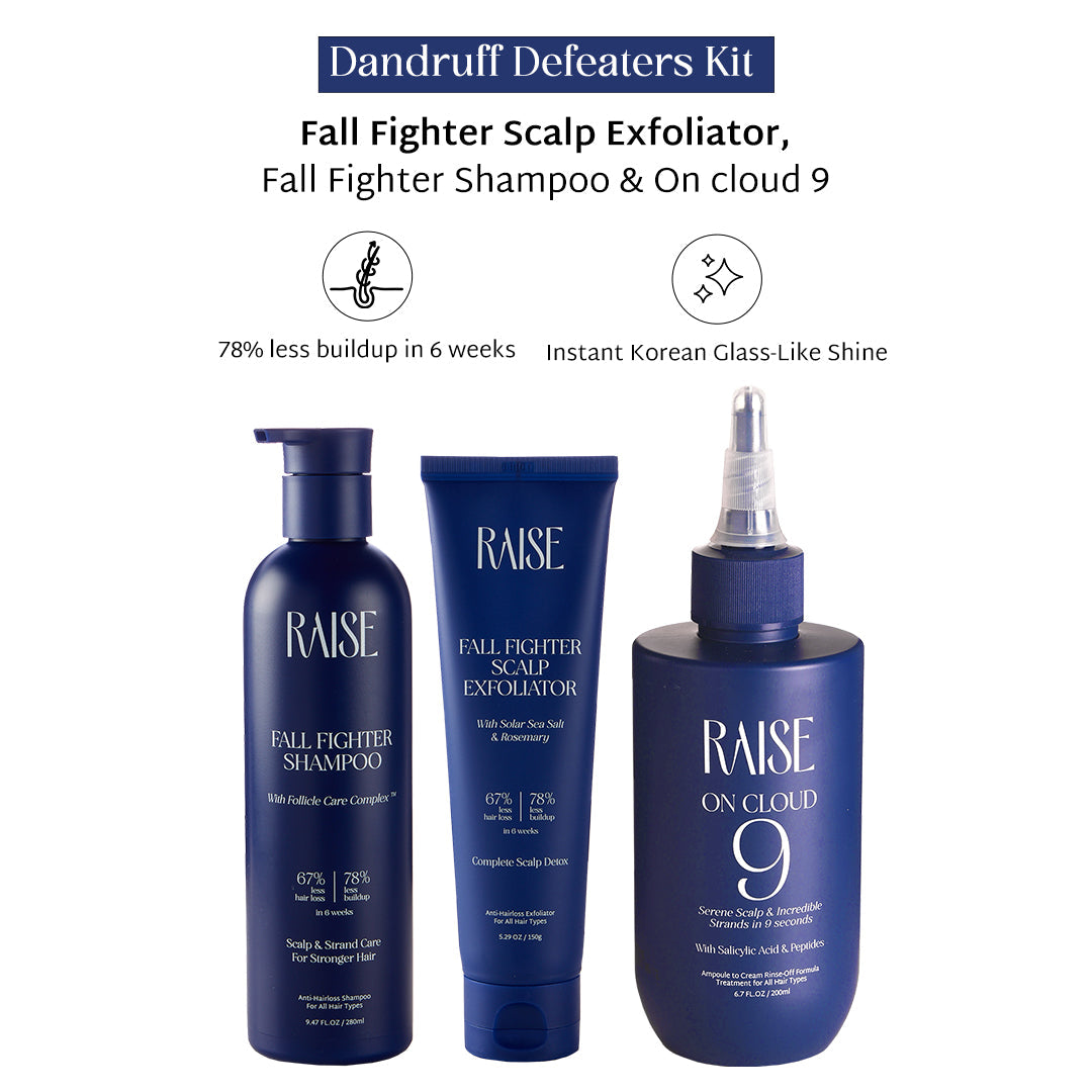 Raise Dandruff Defeaters Kit (150g/280ml/200ml)