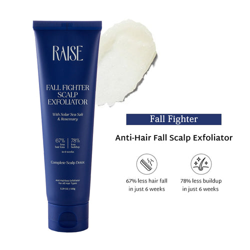 Raise Fall Fighter Scalp Exfoliator (150gm) | Viral Scalp Detox & Hair Fall Solution