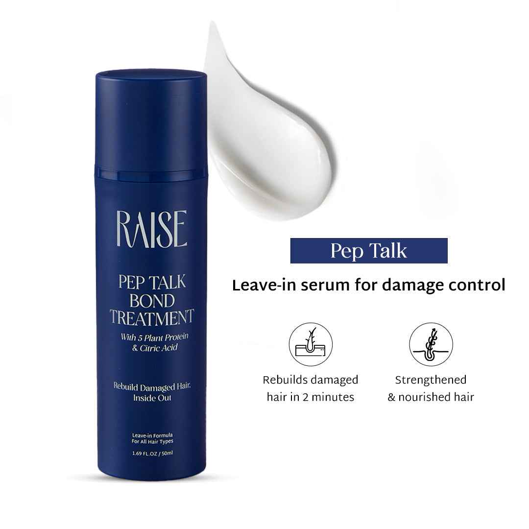 Raise Pep Talk Leave-In Hair Bond Treatment For Damaged & Frizzy Hair (50ml) - Raise