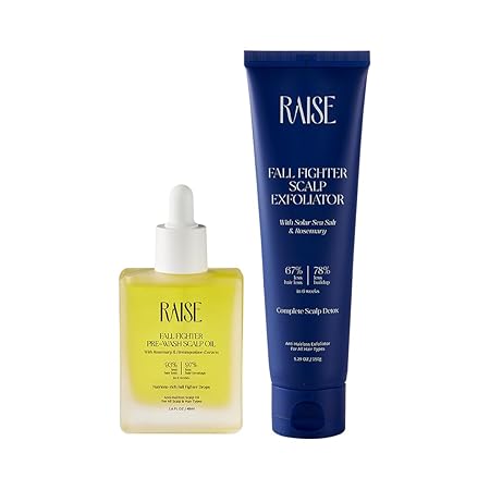 Raise Ultimate Scalp Care Combo | Pre-Wash Scalp Oil & Scalp Exfoliator | Nutrient Rich Silicone Free Oil | Scalp Detox Scrub
