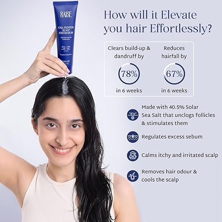 Raise Ultimate Scalp Care Combo| Pre-Wash Scalp Oil & Scalp Exfoliator | Nutrient Rich Silicone Free Oil | Scalp Detox Scrub |