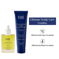 Raise Ultimate Scalp Care Combo| Pre-Wash Scalp Oil & Scalp Exfoliator | Nutrient Rich Silicone Free Oil | Scalp Detox Scrub
