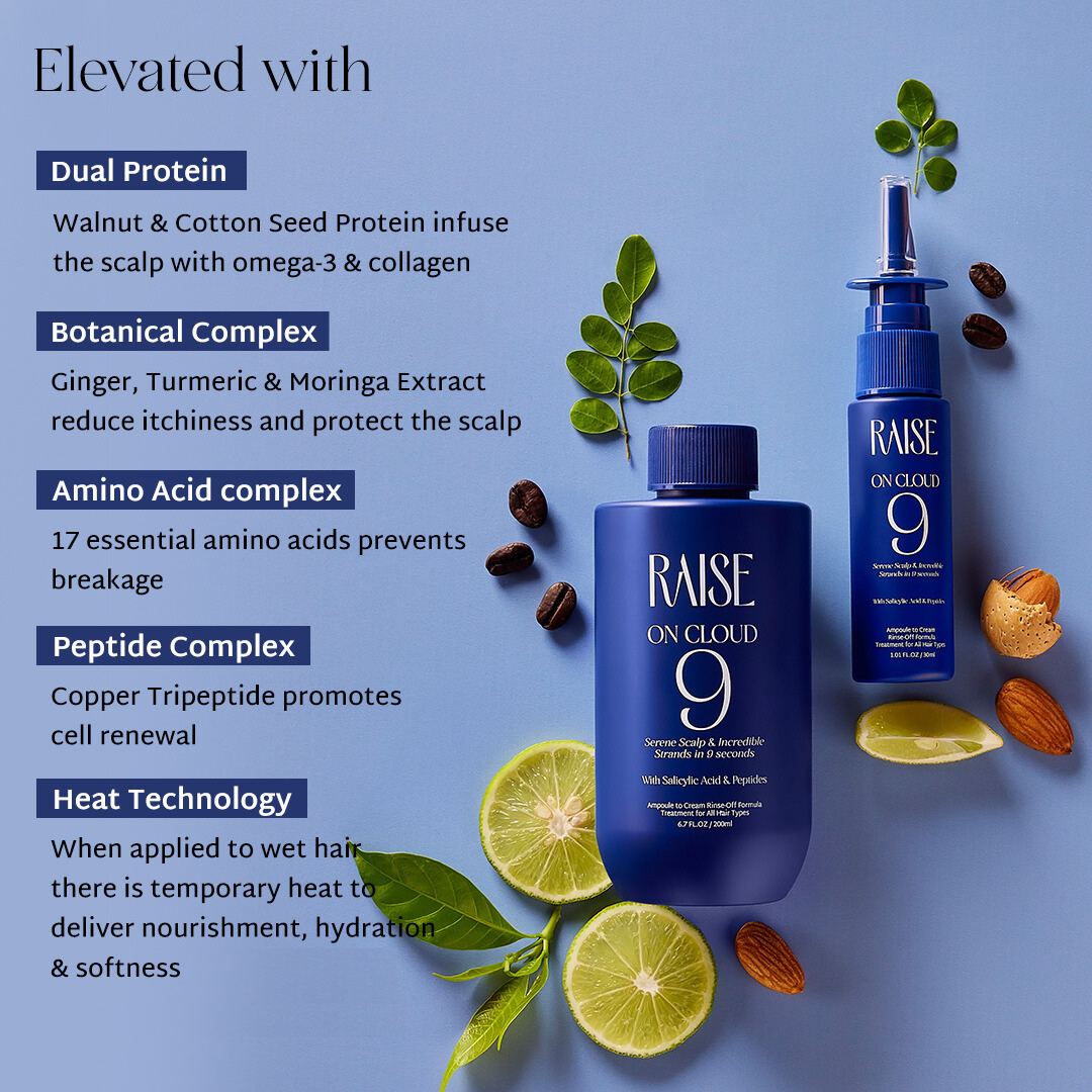 Raise Viral Korean Glass like Shine Combo | Fall Fighter Shampoo & On Cloud 9 Treatment | Instant Korean Glass-Like Shine