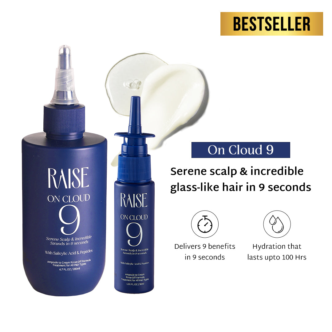 Raise On Cloud 9 - Viral Korean Glass Like Shine | Hair Mask with Protein for Dry & Frizzy Hair