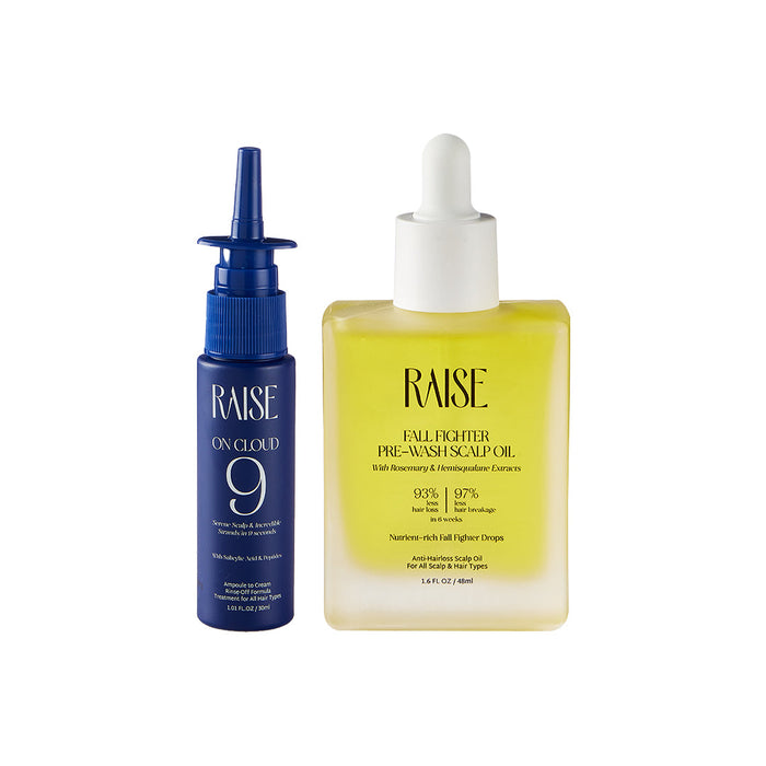 Raise Viral Korean Nourish & Shine Combo | 93% Less Hair Fall & Instant Korean Glass like Shine | Pre-Wash Oil & On Cloud 9 Treatment
